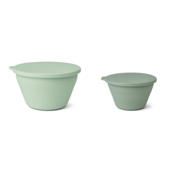 Liewood Dale faltbares Schalenset „Dusty mint / faune green mix“, Silikon, 2er-Set – Bild 2