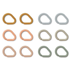 Liewood Edmund Multi Ring „Golden caramel multi mix“, 12er-Pack