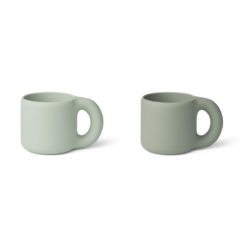 Liewood Kylie Silikon Kinderbecher-Set „Dusty mint : faune green mix“, 2er-Set 01