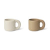 Liewood Kylie Silikon Kinderbecher-Set „Sandy : oat mix“, 2er-Set 01