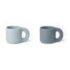 Liewood Kylie Silikon Kinderbecher-Set „Sea blue : whale blue mix“, 2er-Set 01