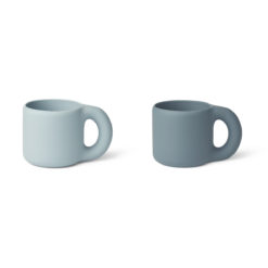 Liewood Kylie Silikon Kinderbecher-Set „Sea blue : whale blue mix“, 2er-Set 01