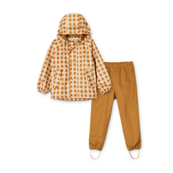 Liewood Parker Regenbekleidungs-Set „Golden caramel multi mix“ Gr. 122