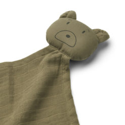 Liewood Robbie Musselin Kuscheltuch „Mr Bear khaki“, 60x60cm 02