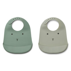Liewood Tilda Silikon Lätzchen „Rabbit mint mix“, 2er Set