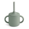 Liewood Cameron Silikon Schnabeltasse „Faune green / Dove blue mix“