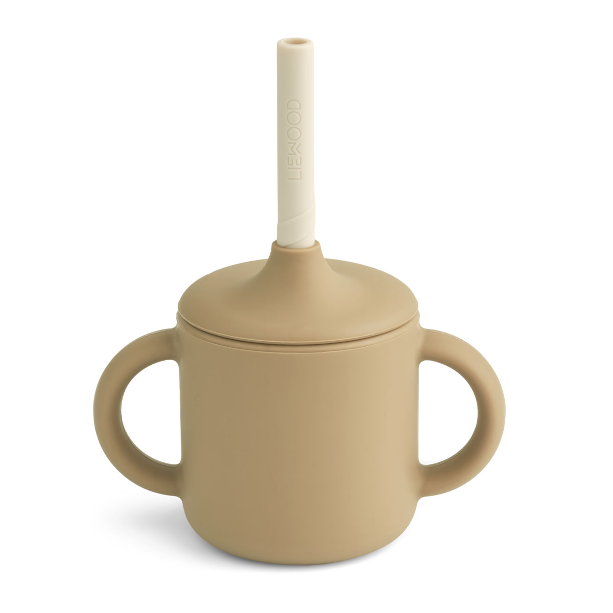 Liewood Cameron Silikon Schnabeltasse „Oat / Sandy mix“