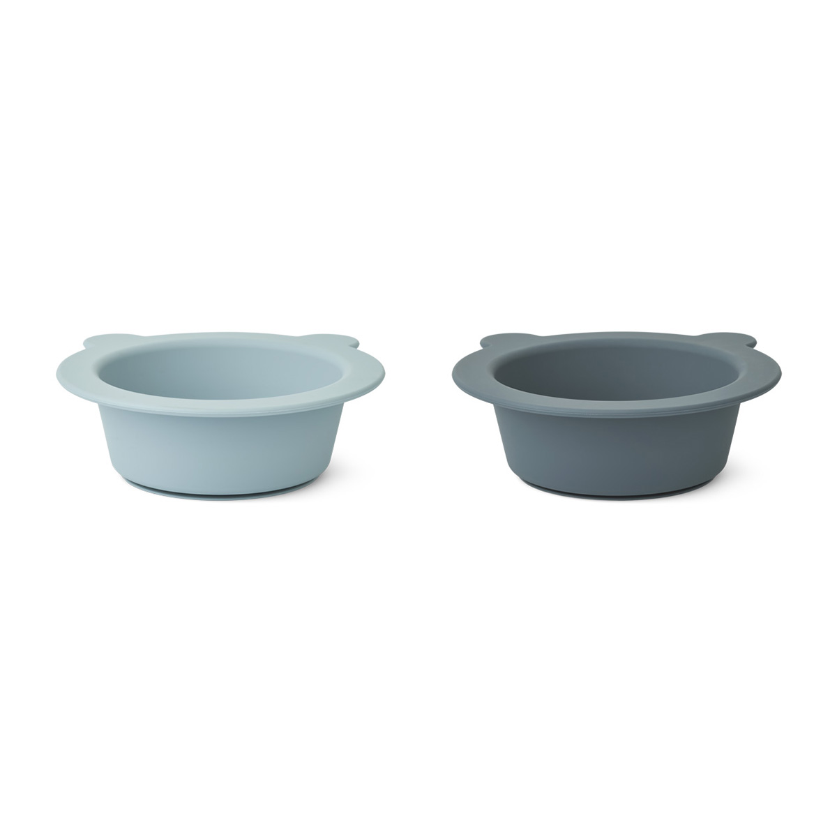 Liewood Peony Babyschüssel mit Saugnapf „Sea blue/whale blue mix“, Silikon, 2er-Set, ø16cm – Bild 3