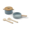 Liewood Spiel-Kochset Antonio „Blue multi mix“, Buchenholz