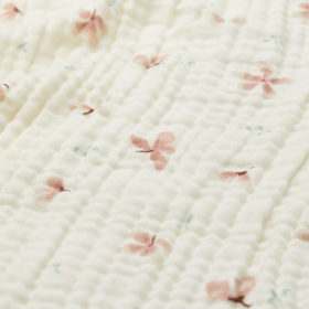 Cam Cam Musselin Decke „Windflower Creme“, 100x100cm, GOTS 02