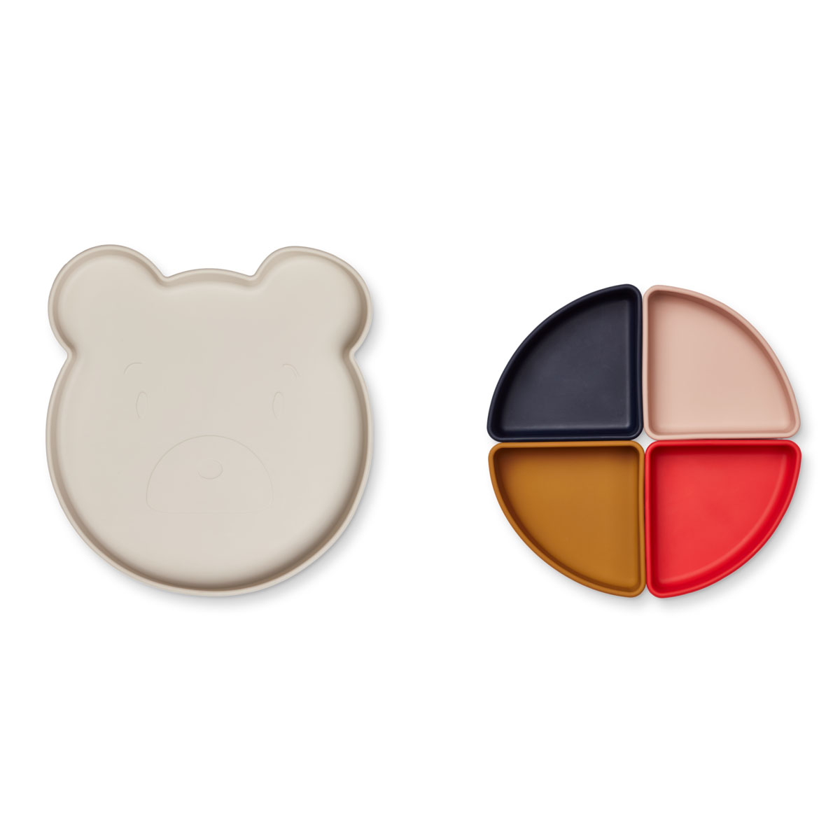 Liewood Arne Menüteller „Mr Bear / Sandy multi mix“, Silikon Kinderteller