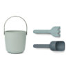 Liewood Donny Strand-Set „Dusty mint multi mix“, Silikon, 3-teilig