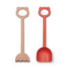 Liewood Hilda Schaufel und Harken-Set „Apple red / Pale tuscany rose“