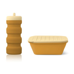 DELISTED Liewood Jose Lunchbox-Set „Golden caramel / Safari mix“, faltbar