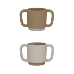 Liewood Alicia Babybecher-Set „Oat/sandy mix“, Silikon, 160ml