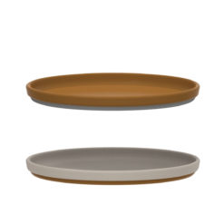 Liewood Gabriel Silikonteller-Set „Golden caramel mix“, ø18cm