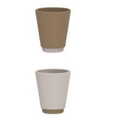 Liewood Rachel Silikonbecher-Set „Oat / Sandy mix“, 200ml
