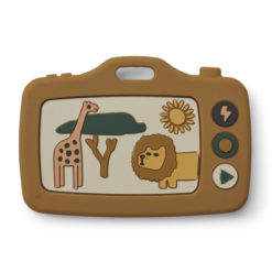 Liewood Spielzeugkamera Steven „Safari / Golden caramel multi mix“ aus Silikon
