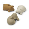 Liewood Nori Badespielzeug „Classic / Oat multi mix“, Silikon, 3er-Set