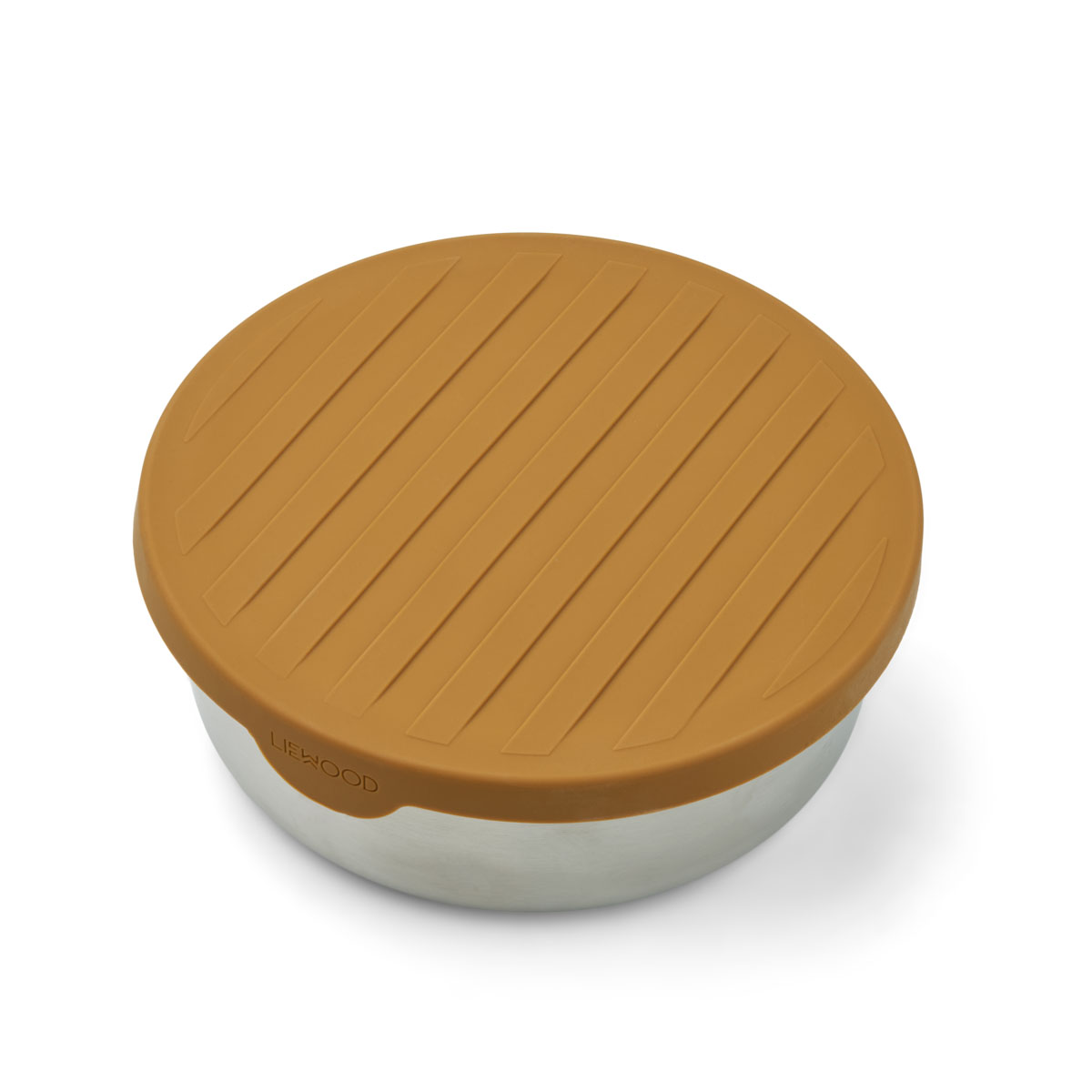 DELISTED Liewood Liby Trennschüssel „Golden caramel“, Edelstahl mit Silikon-Deckel