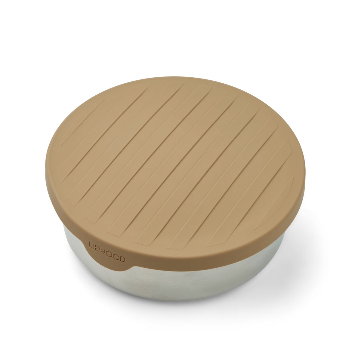 DELISTED Liewood Liby Trennschüssel „Oat“, Edelstahl mit Silikon-Deckel