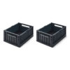 Liewood Aufbewahrungsbox Weston „Midnight navy“, Größe M, 2er-Set, 36x25x14cm
