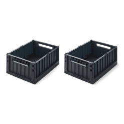 Liewood Aufbewahrungsbox Weston „Midnight navy“, Größe M, 2er-Set, 36x25x14cm