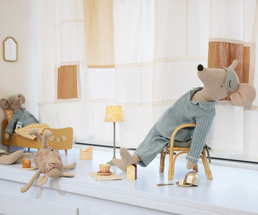 Maileg Kuschelmaus im Pyjama, Maxi Maus, H49cm Mood