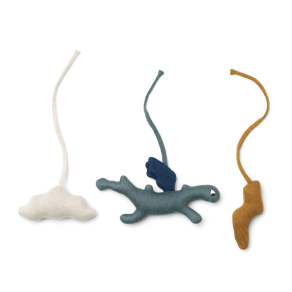 Liewood Grace Spielbogen-Anhänger „Dragon / Whale blue mix“, 3-teilig