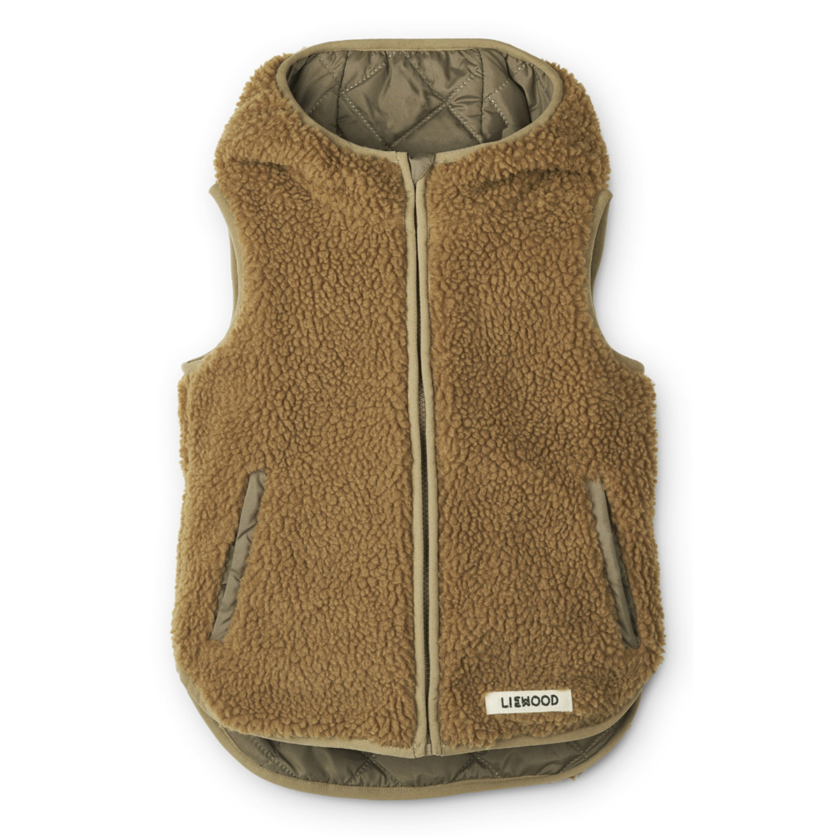 Liewood Diana Thermo-Wendeweste für Kinder „Golden caramel / Oat mix“