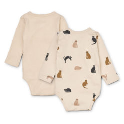 Liewood Strampler-Set Hali „Miauw / Apple blossom mix“, Gr. 56-74