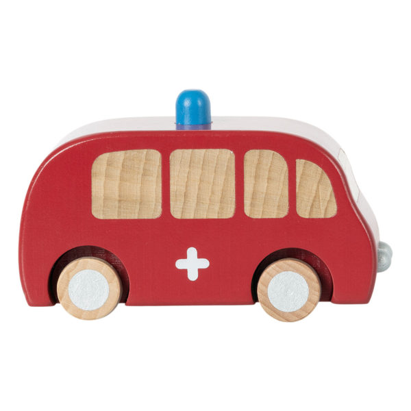 DELISTED Maileg Feuerwehr Holzauto mit Rückzugsfunktion, 12cm – Bild 2