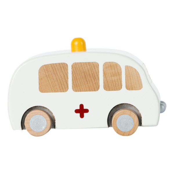 DELISTED Maileg Krankenwagen Holzauto mit Rückzugsfunktion, 12cm – Bild 2