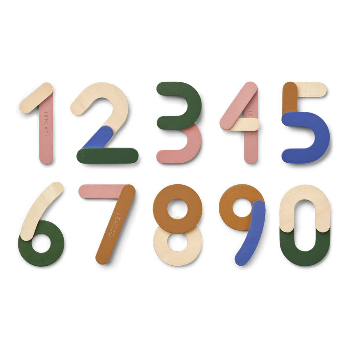 DELISTED Liewood Magnetisches Holzzahlen-Puzzle Jota „Eden multi mix“