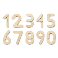 Liewood Magnetisches Holzzahlen-Puzzle Jota „Natural wood“