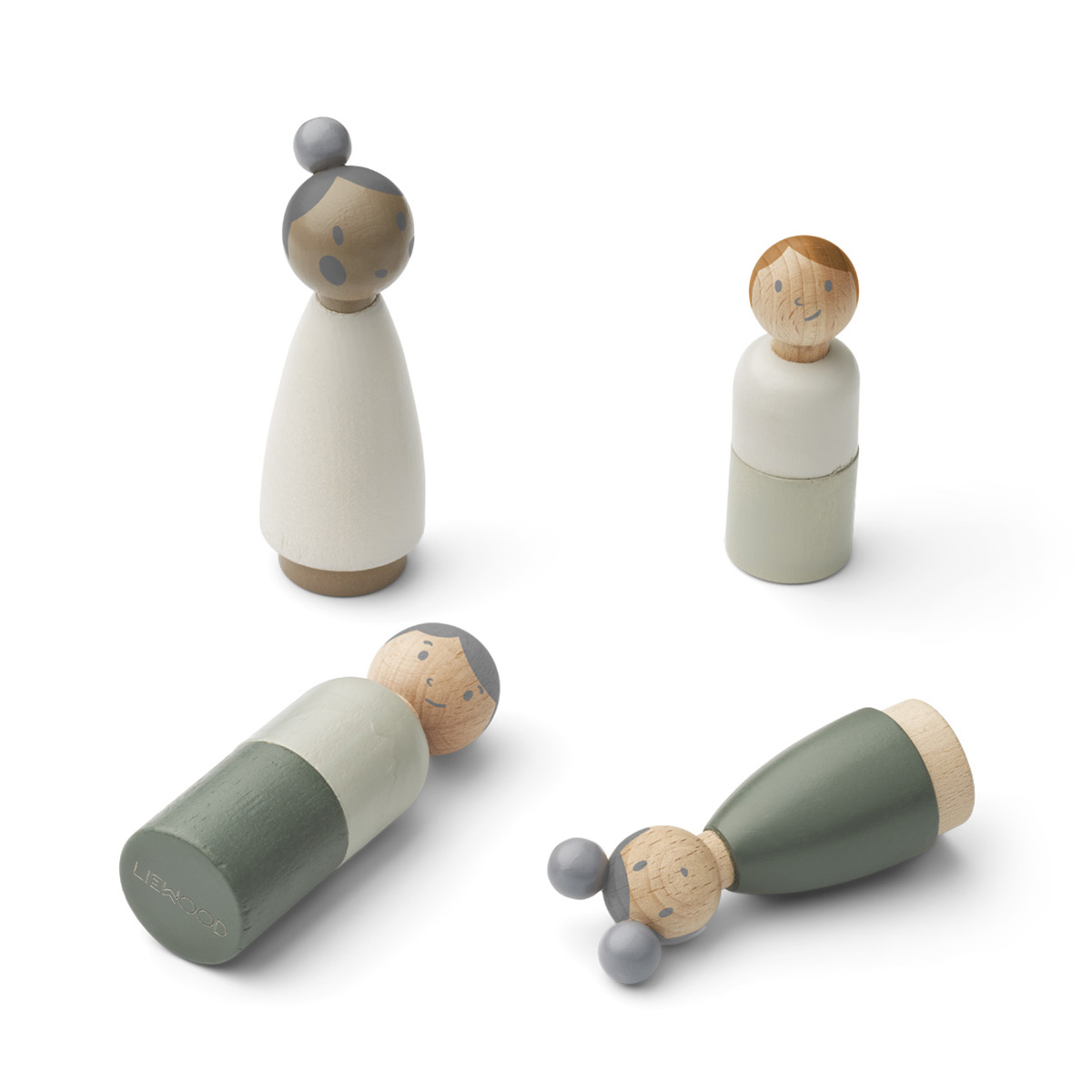 DELISTED Liewood Puppenhausfamilie Lotta „Hunter green mix“, 4-teiliges Set – Bild 2