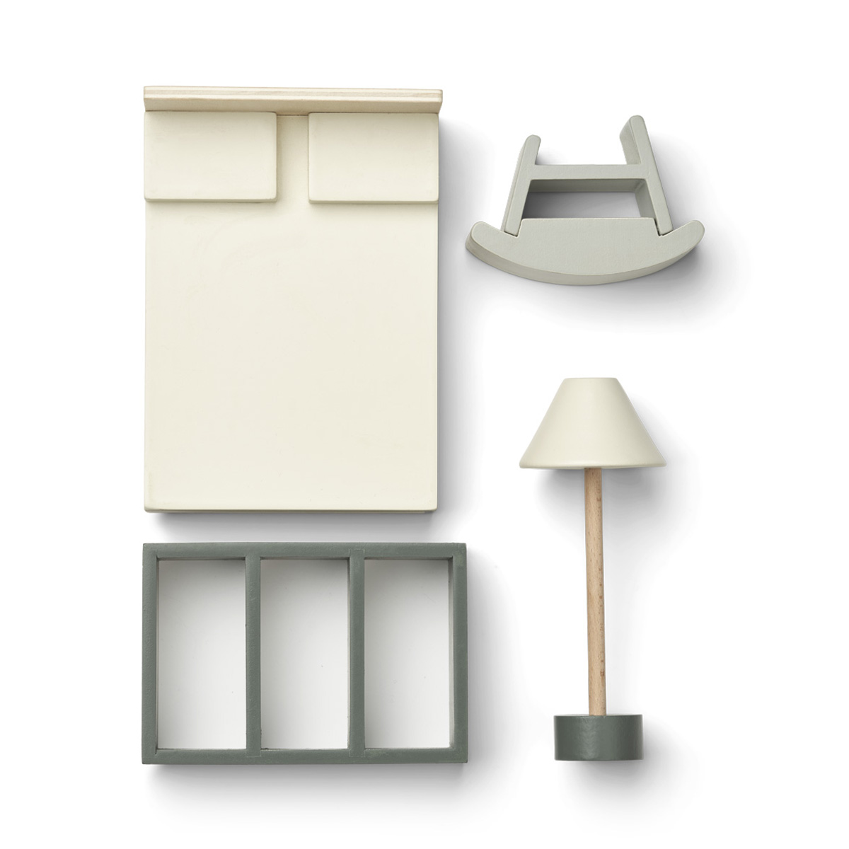 Liewood Puppenhausmöbel Amanda „Hunter green mix“, 4-teiliges Set – Bild 2