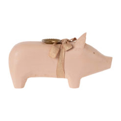Maileg Holzschwein, rosa Kerzenhalter, medium, 2-flammig, 19cm 14-2801-02