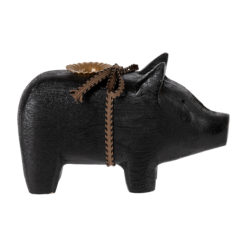 Maileg Holzschwein, schwarzer Kerzenhalter, small, 1-flammig, 10cm 14-2800-01