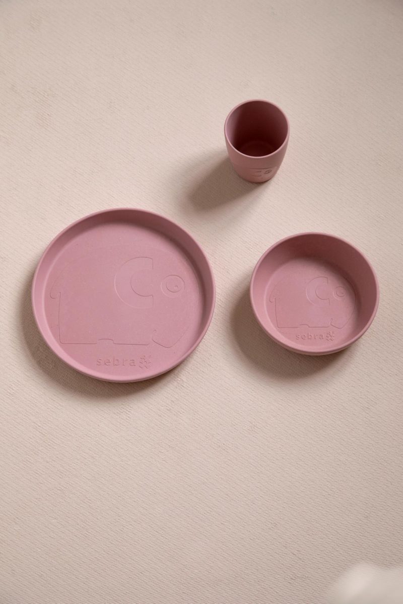 Sebra Kindergeschirr-Set MUMS „blossom pink“, Biokunststoff – Bild 4