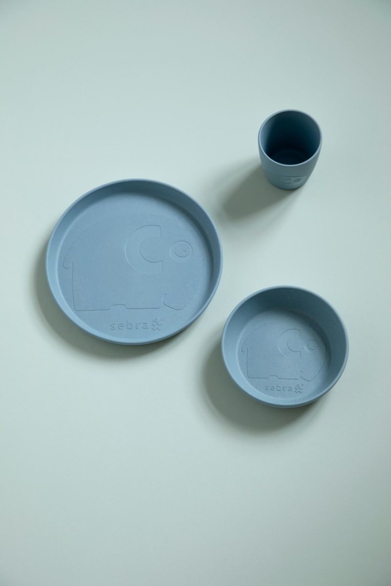 Sebra Kinderteller-Set MUMS „powder blue“, Biokunststoff – Bild 3