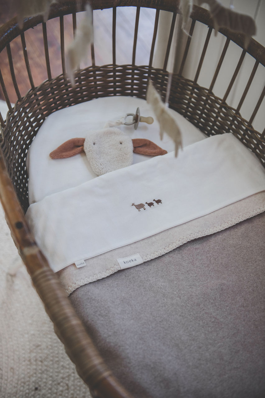 koeka Babydecke Denver „clay / nougat“, reversible / 2-lagig, 75x100cm – Bild 4