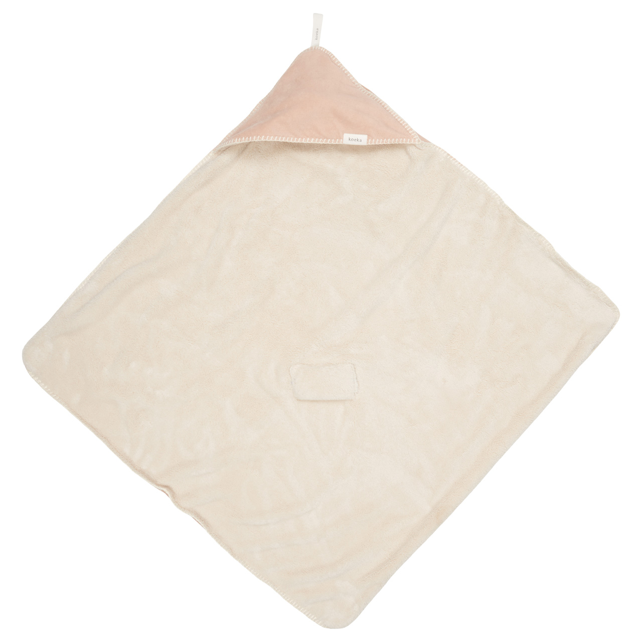 koeka Kapuzenhandtuch Oddi Plüsch „rosa salt“ 100x100cm – Bild 2