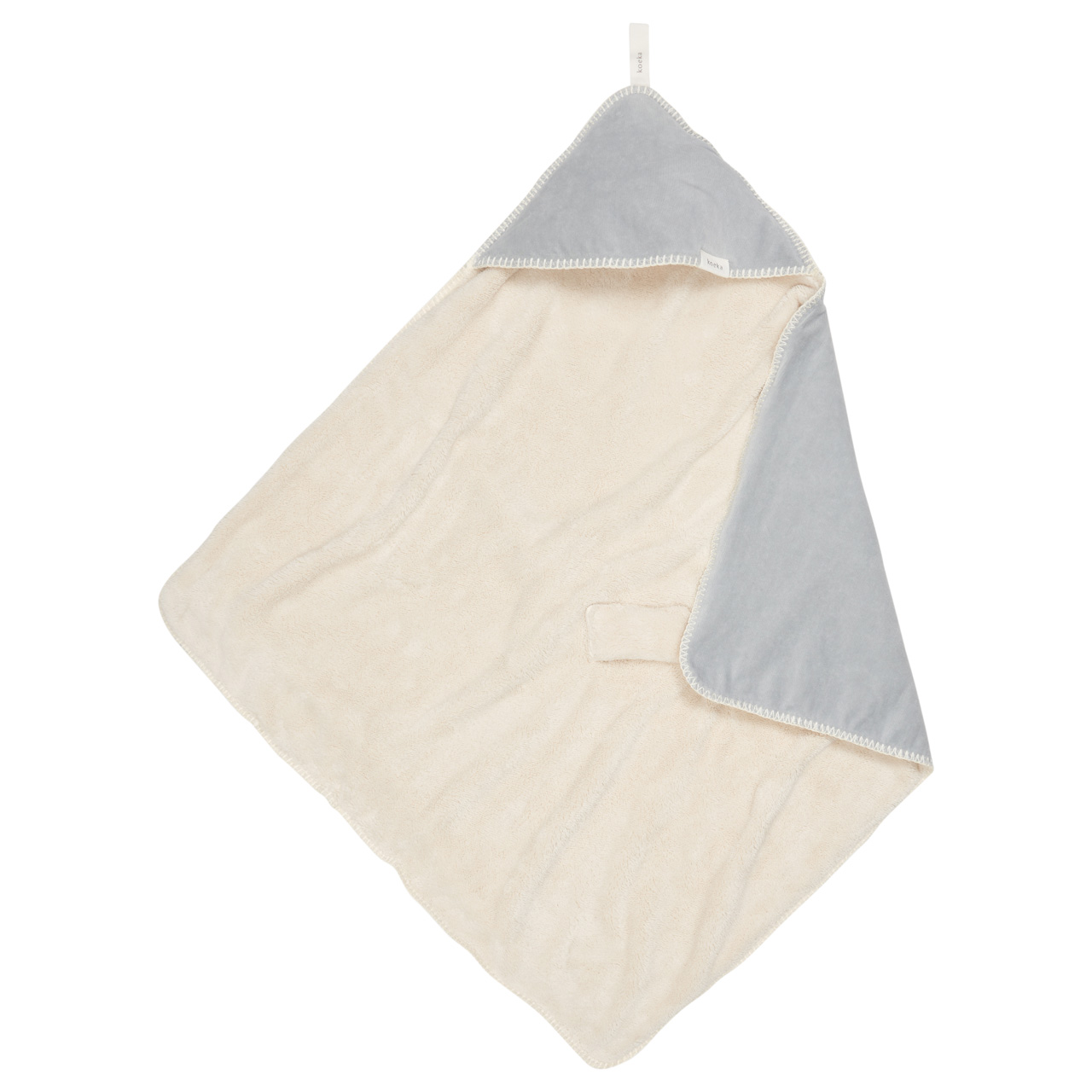 koeka Kapuzenhandtuch Oddi Plüsch „wave“ 100x100cm