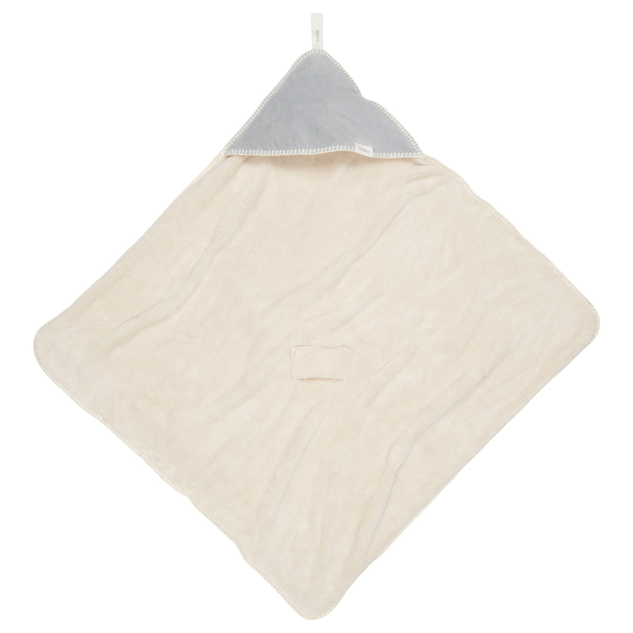 koeka Kapuzenhandtuch Oddi Plüsch „wave“ 100x100cm – Bild 2