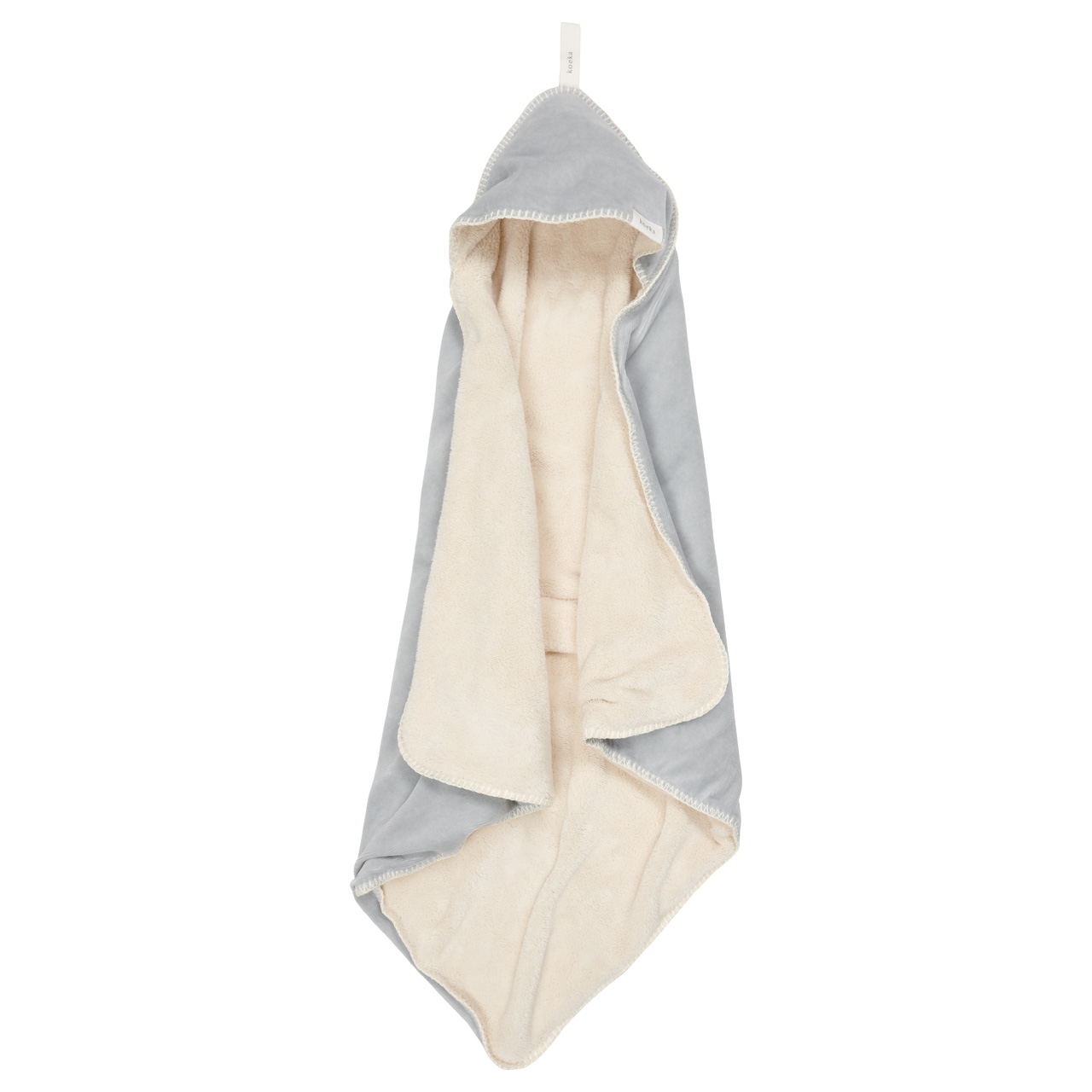 koeka Kapuzenhandtuch Oddi Plüsch „wave“ 100x100cm – Bild 4