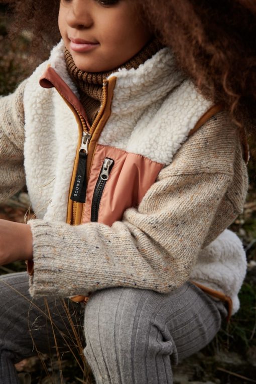 Liewood Vada Sherpa Weste für Kinder „Khaki black mix“, Gr. 116 – Bild 7