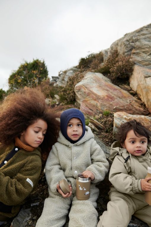 DELISTED Liewood Yves Sherpa Kapuzenjacke für Kinder „Khaki black mix“, 1-6 Jahre – Bild 11