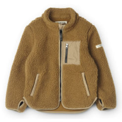 DELISTED Liewood Nolan Sherpa Jacke für Kinder „Oat / Golden caramel mix“, Gr. 104