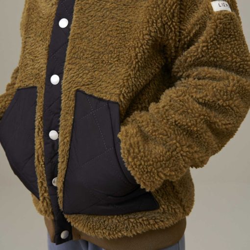 DELISTED Liewood Yves Sherpa Kapuzenjacke für Kinder „Khaki black mix“, 1-6 Jahre – Bild 8